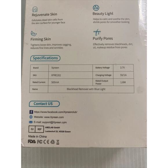 Blackhead Remover with Blue Light Xpreen XPRE202 - New in Shrink Wrap - Picture 4 of 4